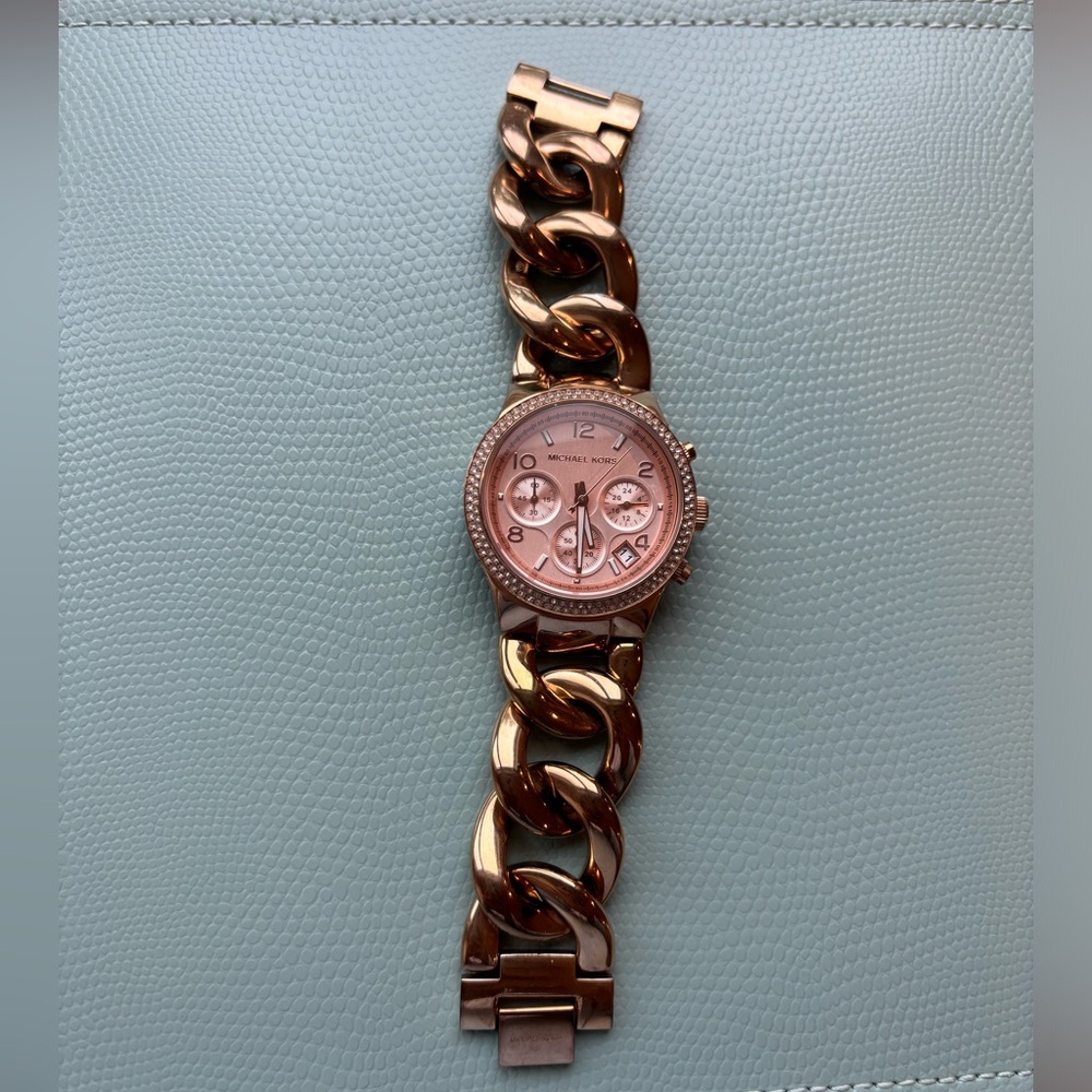 Michael Kors Women's Runway Rose Gold-Tone Watch MK3247